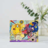 Geel, rood, blauw, Infinity Stippen - na Kandinsky Briefkaart (Staand voorkant)