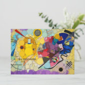 Geel, rood, blauw, Infinity Stippen - na Kandinsky Feestdagenkaart (Staand voorkant)