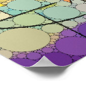 Geel, rood, blauw, Infinity Stippen - na Kandinsky Poster (Hoek)