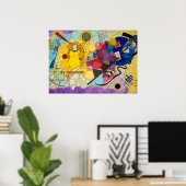 Geel, rood, blauw, Infinity Stippen - na Kandinsky Poster (Thuiskantoor)