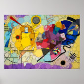 Geel, rood, blauw, Infinity Stippen - na Kandinsky Poster (Voorkant)