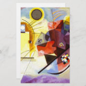 Geel Rood Blauw Kandinsky Abstract Schilderij Briefpapier (Voorkant / Achterkant)