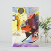 Geel Rood Blauw Kandinsky Abstract Schilderij Briefpapier (Staand voorkant)