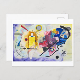 Geel-rood-blauw   Kandinsky   Briefkaart