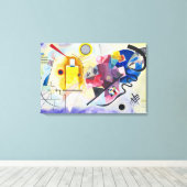 Geel-Rood-Blauw | Kandinsky | Canvas Afdruk (Insitu (Houten vloer))
