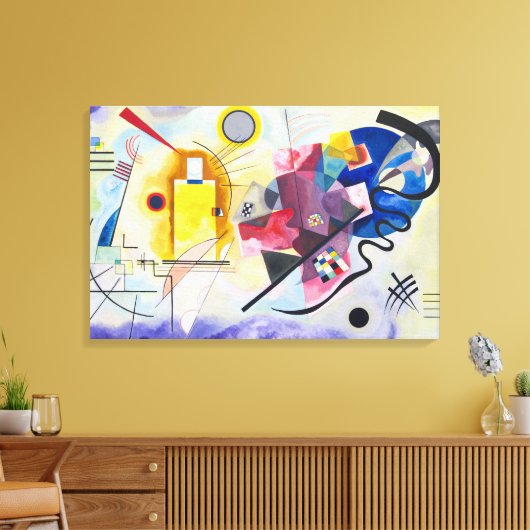 Geel-Rood-Blauw | Kandinsky | Canvas Afdruk (Insitu (Woonkamer))