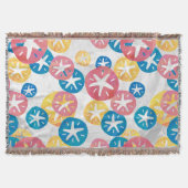 Geel rood blauw patroon met zwarte dollar deken (Voorkant)