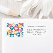 Geel rood blauw patroon met zwarte dollar etiket (Insitu)