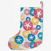 Geel rood blauw patroon met zwarte dollar kleine kerstsok (Achterkant)