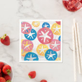 Geel rood blauw patroon met zwarte dollar servetten (Insitu)