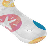 Geel rood blauw patroon met zwarte dollar snijplank (Hoek)