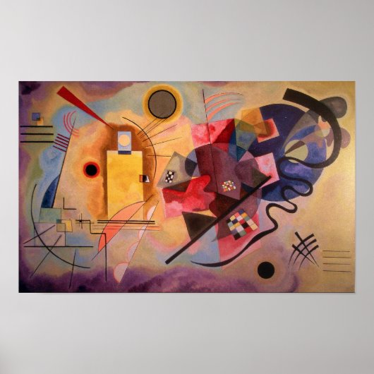 Geel rood Blauw Poster (Voorkant)