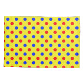 Geel Rood Blauw Stippen Design Kussensloop (Achterkant)