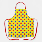Geel Rood Blauw Stippen Design Schort (Voorkant)