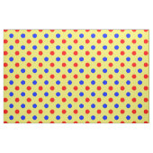 Geel Rood Blauw Stippen Design  Stof (Fat Quarter)