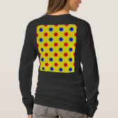 Geel Rood Blauw Stippen Design T-shirt (Achterkant)
