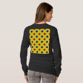 Geel Rood Blauw Stippen Design T-shirt (Achterkant volledig)