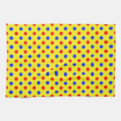 Geel Rood Blauw Stippen Design  Theedoek (Horizontaal)
