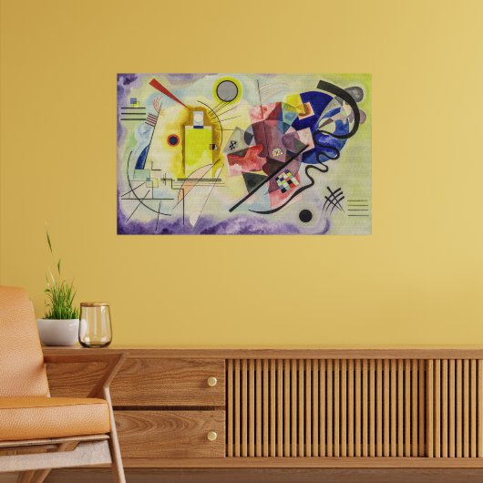 Geel-Rood-Blauw van Kandinsky Poster (Woonkamer 2)