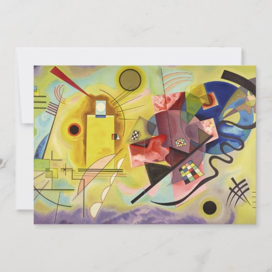 Geel-Rood-Blauw van Wassily Kandinsky Bedankkaart (Voorkant)