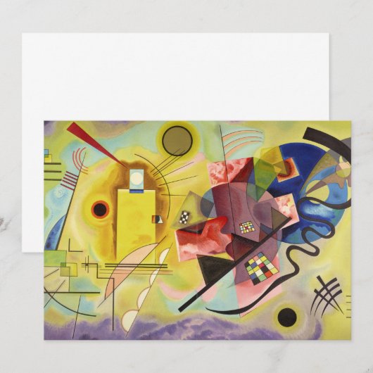 Geel-Rood-Blauw van Wassily Kandinsky Bedankkaart (Voorkant / Achterkant)
