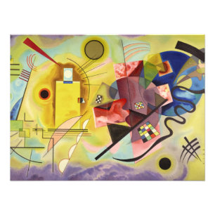 Geel-Rood-Blauw van Wassily Kandinsky Foto Afdruk