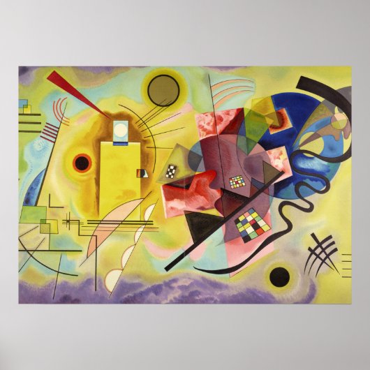 Geel-Rood-Blauw van Wassily Kandinsky Poster (Voorkant)