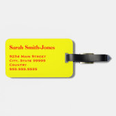 Geel rood breekbaar handvat met zorg Dank u Bagagelabel (Achterkant horizontaal)