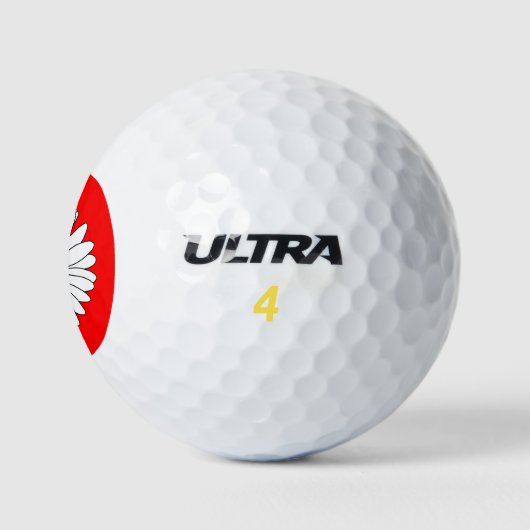 Geel rood en witte maaltijd golfballen (Logo)
