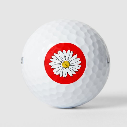 Geel rood en witte maaltijd golfballen (Voorkant)
