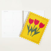 Geel Rood Groen Bloemen Stempel voor Resoluties Planner (Display)