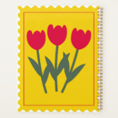 Geel Rood Groen Bloemen Stempel voor Resoluties Planner (Achterkant)