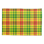 Geel Rood Groen Geruit Tartan Design  Kussensloop (Achterkant)