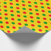 Geel Rood Groen Stippen Design  Cadeaupapier (Hoek)