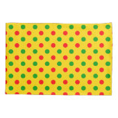 Geel Rood Groen Stippen Design Kussensloop (Achterkant)
