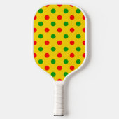 Geel Rood Groen Stippen Design  Pickleball Paddle (Achterkant)