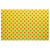Geel Rood Groen Stippen Design Stof (Fat Quarter)