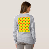 Geel Rood Groen Stippen Design T-shirt (Achterkant volledig)