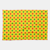 Geel Rood Groen Stippen Design Theedoek (Horizontaal)