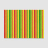 Geel Rood Groen Strepen Patroon Tissuepapier (Voorkant)