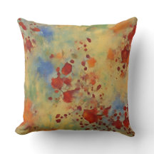 Geel Rood Helder Verf Spat Abstract