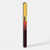  geel rood maroon zwart kleurenblok iPhone hoesje (Rechterkant)