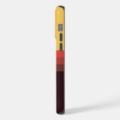  geel rood maroon zwart kleurenblok iPhone hoesje (Linkerkant)