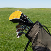 Geel & Rood Minimaal Eenvoudig Geplakt Patroon Pri Golfheadcover (Insitu)