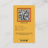 Geel & Rood Moderne Bakkerij Instagram Professiona Visitekaartje (Achterkant)