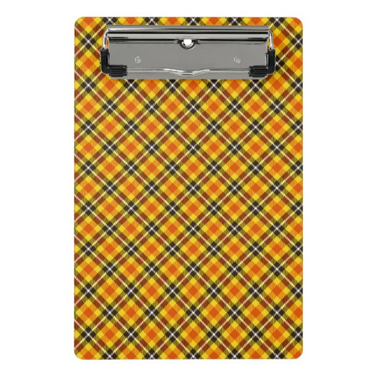 Geel Rood Plaid Textuur Patroon-57577 Mini Klembord (Voorkant)