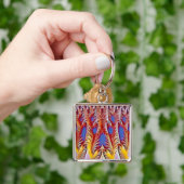 ~ Geel Rood Wit Blauw Roze ~ Sleutelhanger (Hand)