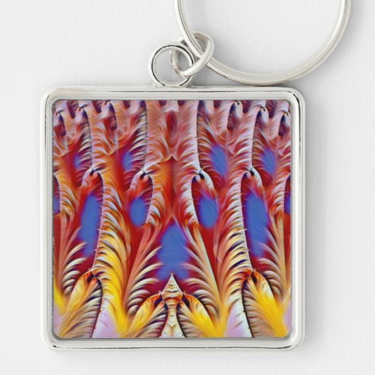 ~ Geel Rood Wit Blauw Roze ~ Sleutelhanger (Voorkant)