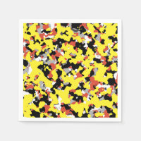 Geel Rood Zwart Grijs Camouflage Camo Feest