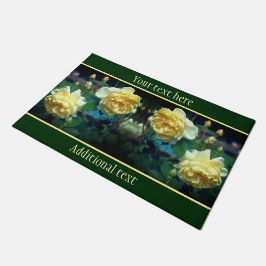 Geel roodblaashaar, gepersonaliseerd deurmat (Schuin)